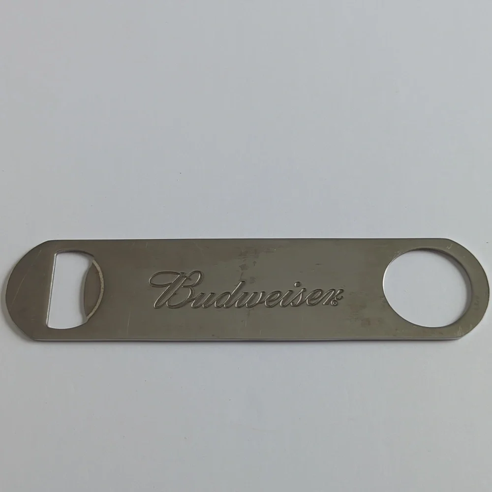 Budweiser metal double ended bottle opener bartenders friend